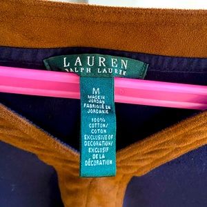 Ralph Lauren blouse navy blue with brown edging